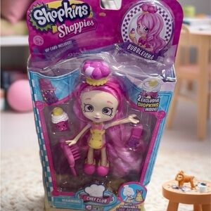 Shopkins Shoppies Bubbleisha Doll with Vibrant Pink Hair